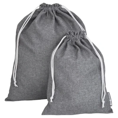Abbildung von BIGSO BOX OF SWEDEN 2er Set Wäschebeutel für die Reise Kleidersack aus Polyester den Koffer oder Reisetasche leichter Koffersack Schmutzwäsche, Schuhe und mehr grau