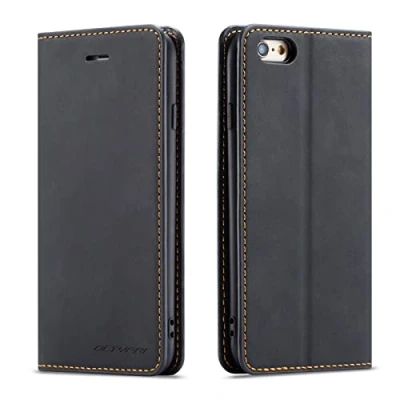 Abbildung von QLTYPRI Hülle für iPhone SE 2022 5G/iPhone 2020/iPhone 8/iPhone 7, Premium Dünne Ledertasche Handyhülle mit Kartenfach Ständer Flip Schutzhülle Kompatibel 7/8/SE 2/SE 3 Rot