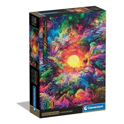 Abbildung von Clementoni 500 EL. Compact Psychedelic Jungle Sunrise [Puzzle]