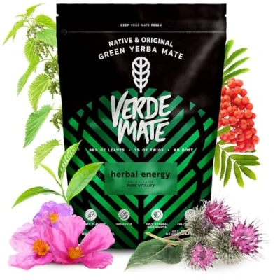 Abbildung von Mate Tee Yerba Verde Green Detox 500g Grün aus Brasilien Hohe Qualität Entgiftungstee Glutenfrei nicht rauchgetrocknet