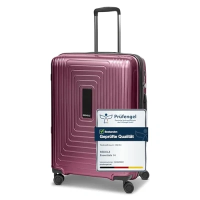 Abbildung von REDOLZ Mittelgroßer Hartschalen M+ Trolley 46 x 30 66 cm Koffer mit Dehnfalte von 82 auf 97 Liter Ultra leicht nur 3,7 kg (Essentials 14)