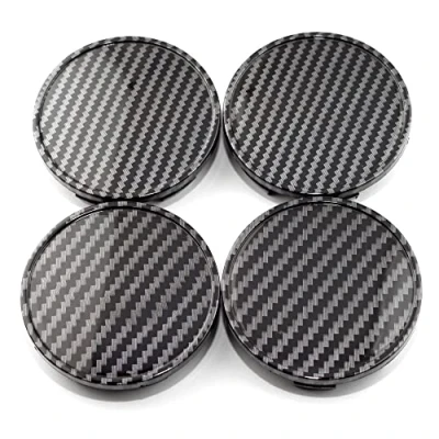 Abbildung von RhinoTuning 4 Stück Satz 63mm Nabendeckel OD ID 57mm Radkappen Radnabendeckel Nabenabdeckung Kompatibel mit Ram 1500/M595/SSR/GTF01 für 52005732 28821SA030（Kohlefaser）