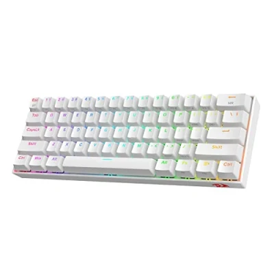 Abbildung von Redragon K530 Draconic 60% Bluetooth/kabelgebundene / 2,4 GHz kabellose mechanische Tastatur, 61 Tasten, Hot Swap fähige RGB Gaming Tastatur mit Tactile braunem Schalter, für Windows/Mac/Android