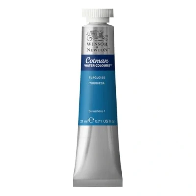 Abbildung von Winsor &amp; Newton 0308654 Cotman Aquarellfarbe mit ausgezeichneter Transparenz, Farbkraft und Verarbeitungseigenschaften, Wasserfarbe 21ml Tube Türkis