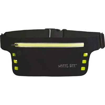 Abbildung von Wheel Bee LED Sport Hüfttasche Night Runner, Lauftasche mit integriertem Licht für maximale Sicherheit und Sichtbarkeit bei Dunkelheit, wasserabweisend, 950016