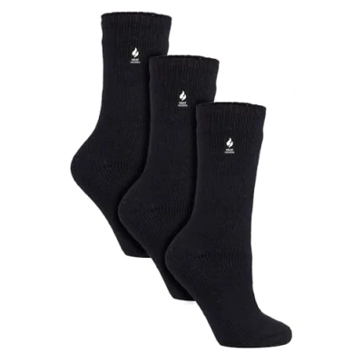 Abbildung von HEAT HOLDERS 3er Pack Multipack Damen Winter Extra Warm Thermosocken (37 42, Schwarz)