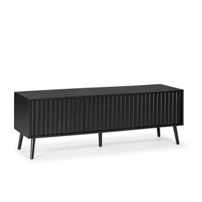 Abbildung von HOMN LIVING TV Schrank Lluvia 3 Türen, Farbe: Schwarz, 130 cm (Breite) 40 (Tiefe) 45 (Höhe)