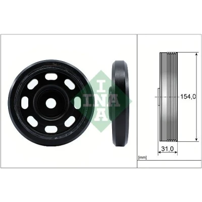 Abbildung von INA 544 0170 10 Kurbelwellenriemenscheibe 154,00 VOLKSWAGEN: Golf 7 Schrägheck, Tiguan II, Passat B8 Variant