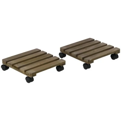Abbildung von 2er Set Pflanzenroller Blumenroller 30x30cm für Innen und Außen