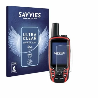 Abbildung von Savvies 6 Stück Schutzfolie für Garmin Astro 320 Displayschutz Folie Ultra Transparent