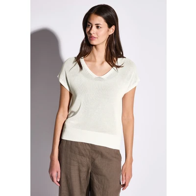 Abbildung von STREET ONE Strickpullover mit abgerundetem V Ausschnitt