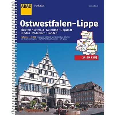 Abbildung von ADAC Stadtatlas Ostwestfalen Lippe 1:20.000: mit Bielefeld, Detmold, Gütersloh, Lippstadt, Minden, Paderborn, Rahden