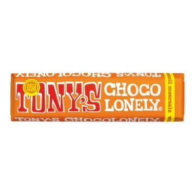Abbildung von Tony&#039;s Chocolonely Vollmilchschokolade mit Karamel und Meersalz, 1 x 47g Schokoladeriegel