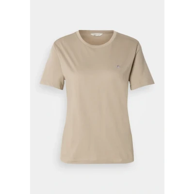 Abbildung von GANT REG Shield SS Tshirt basic, Damen, Größe: Medium, Taupe beige