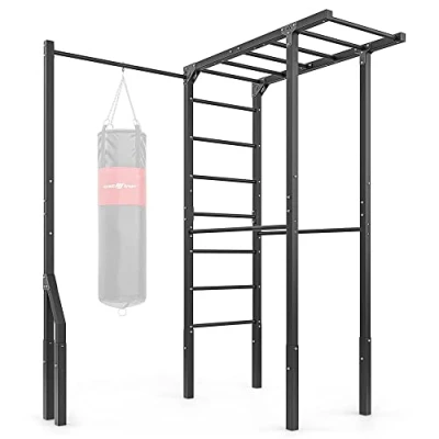 Abbildung von Sprossenwand mit Klimmzugstange und Boxsackhalterung Outdoor MO Z4