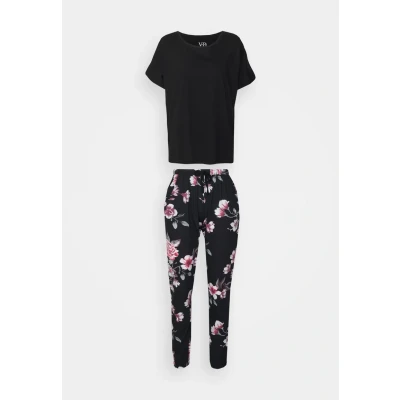Abbildung von Lascana Hortensia P Pyjama, Damen, Größe: 32/34, Black