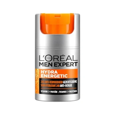 Abbildung von L&#039;Oreal Men Expert Hydra Energetic Anti Fatigue Feuchtigkeitscreme, mit Proteinen und Vitamin C — 50 ml, Verpackung kann variieren