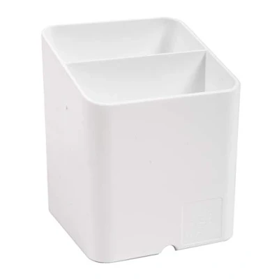 Abbildung von Exacompta 67713D 10er Pack Premium Stiftehalter Pen Cube mit 2 Fächern für mehr Ordnung auf dem Schreibtisch Stifteköcher Stiftebox Aufbewahrungsbox Organizer weiß