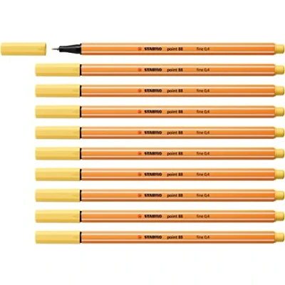 Abbildung von Fineliner STABILO point 88 10er Pack hellgelb