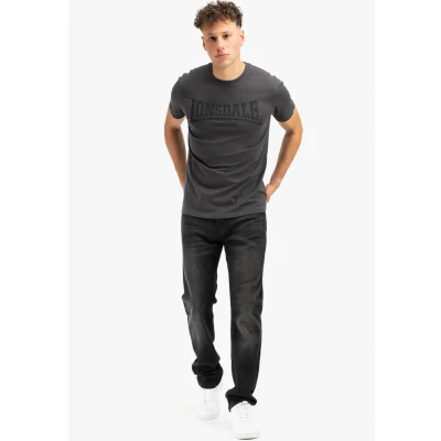 Abbildung von Lonsdale Normale Passform LOGO KAI Tshirt print, Herren, Größe: XS, Anthracite black