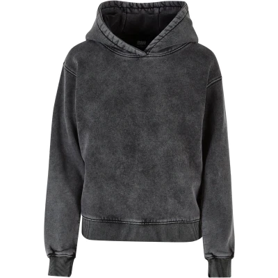 Abbildung von Urban Classics Stone Washed Kapuzenpullover, Damen, Größe: 4XL, Black