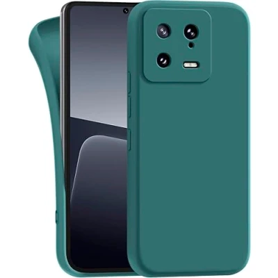 Abbildung von MyGadget Hülle für Xiaomi 13 5G robuste Silikon Schutzhülle TPU Case Slim Silikonhülle Back Cover Kratzfest Handyhülle Matt Olivgrün