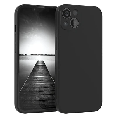 Abbildung von EAZY Case Silikonhülle für iPhone 13 Hülle Silikon Schwarz stoßfeste Handyhülle Schutzhülle mit Kameraschutz Dünn Premium Schutz Cover TPU Phone Bumper in Matt