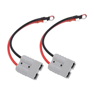 Abbildung von KASturbo 2 Stück Batterieanschluss 50 A 600V Kabel Ladestecker mit 10 AWG O Ring Batterie Anschlusskabel für Wohnmobil Traktoren Gabelstapler