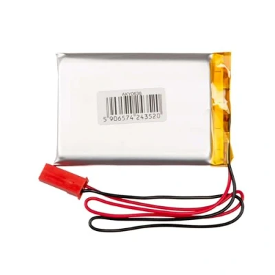 Abbildung von 3.7V 850mAh Batterie Akku LP603048 Lithium Polymer Akyga AKY0108 Li Po PCM JST 2 Polig Anschluss 2,54 15cm