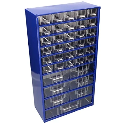 Abbildung von KOTARBAU® Kleinteilemagazin Metall 30K6M1G Sortierkasten Teilebox Dunkelblau Aufbewahrungsbox für Kleinteile
