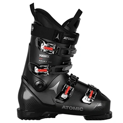 Abbildung von ATOMIC HAWX PRIME 90 Skischuhe Größe 32/32.5 Alpin Skischuh in Schwarz Boots mit 3D Knöchel &amp; Ferse für präzisen Sitz mittelbreite Skistiefel Fortgeschrittene