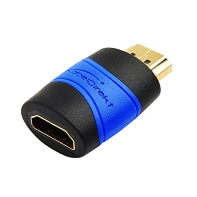 Abbildung von KabelDirekt HDMI Adapter (kompatibel mit 2.0a/b 2.0, 1.4a, Buchse auf Stecker, 4K Ultra HD, 3D, Full 1080p, HDR, ARC, Highspeed Ethernet, PS4, XBOX, HDTV) TOP Series