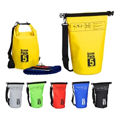Abbildung von relaxdays Packsack Ocean Pack 5L wasserdicht, Gelb