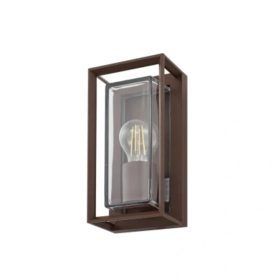 Abbildung von Arcchio Außenwandleuchte Ismera, rostfarben, IP65, Glas, E27
