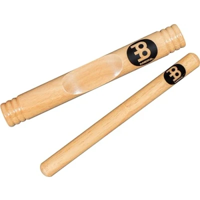 Abbildung von Meinl Percussion Wood Claves African 1 Paar zylindrische Klanghölzer Musikinstrument Siam Eiche, Natur (CL2HW)