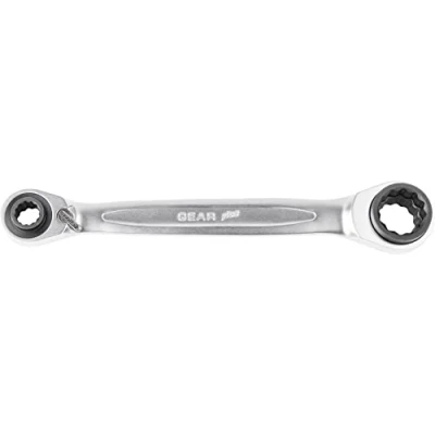 Abbildung von KS Tools 503.4657 4 in 1 GEARplus umschaltbar Doppel Ratschenringschlüssel, 14x17x18x19mm