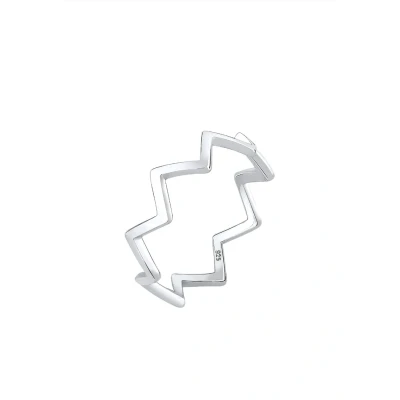 Abbildung von Elli ZIG ZAG Ring silvercoloured, Damen, Größe: 54, Silver coloured