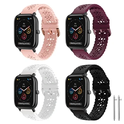 Abbildung von XBLJST für Amazfit GTS Armband/GTS 4 Mini/GTS 4/GTS 3/GTS 2e/GTS 2/2 Mini,20mm Silikon Sport Ersatzarmband Armbänder Bip 3 Pro/Bip 3/Bip U S/Amazfit GTR 42mm