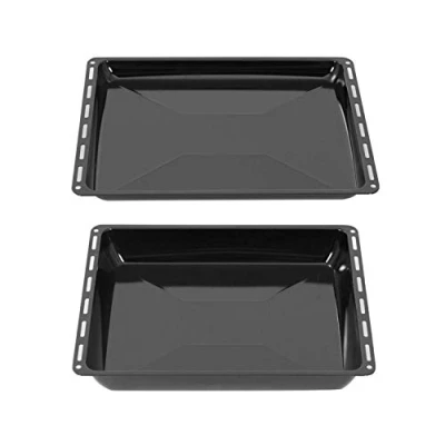 Abbildung von ICQN Backblech 445 x 375 25 und 50 mm, Emaille, (2 St), Passend für Whirlpool, Ignis, Bauknecht, Indesit, Algor, Neckermann