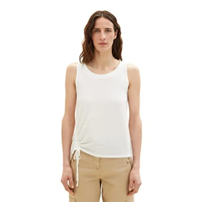 Abbildung von TOM TAILOR Damen 1037272 Top, 10315 Whisper White, 3XL