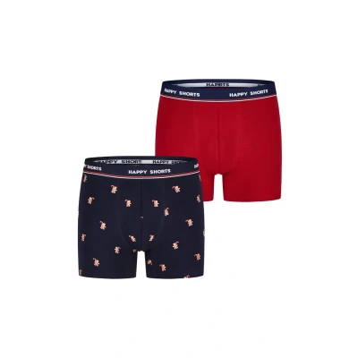 Abbildung von Happy Shorts 2PACK Panties, Herren, Größe: Small, Gingerbread men