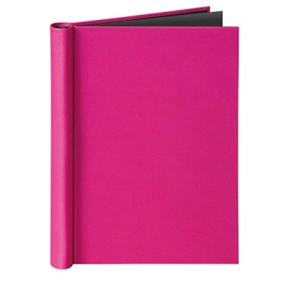 Abbildung von VELOFLEX 4944080 Klemmbinder DIN A4, mit Ledernarbung, Füllmenge max. 150 Blatt (1 Stück, pink, A4)
