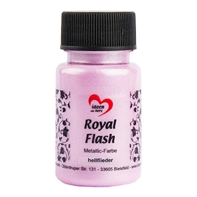 Abbildung von Ideen mit Herz Royal Flash, Acryl Farbe, metallic, feinsten Glitzerpartikeln, 50 ml (hellflieder)