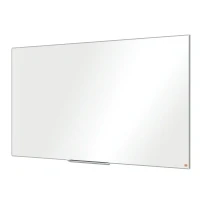 Abbildung von Nobo Magnetisches Widescreen Nanostahl Clean Whiteboard mit Stiftablage, 1550 x 870 mm, Schlanker Zierrahmen, InvisaMount Montagesystem, Impression Pro, Weiß, 1915256