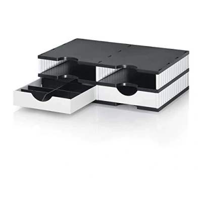 Abbildung von Styro Papier und Dokumentenablage styrodoc duo Set 2 Schubladen schwa