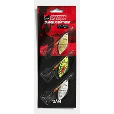 Abbildung von Effzett Assortment 4 Stück Spinner #3 6g Sinking Trout Kunstköder Set