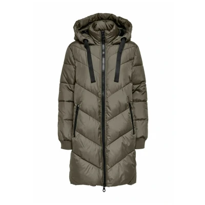 Abbildung von JdY Damen JDYSKYLAR Padded Hood Jacket OTW NOOS Steppmantel, Vetiver/Detail:Black, XS