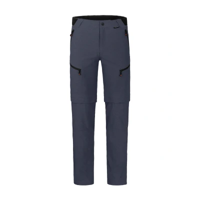 Abbildung von Bergson Zip Off Hose LEBIKO Zipp Herren Wanderhose, robust, elastisch, Normalgrößen, grau/blau