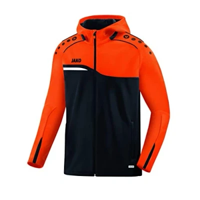 Abbildung von JAKO Kinder Kapuzenjacke Competition 2.0, schwarz/neonorange, 128, 6818