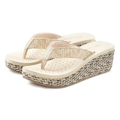 Abbildung von Venice Beach Zehentrenner, Damen, Größe: 40, Beige Schuhe